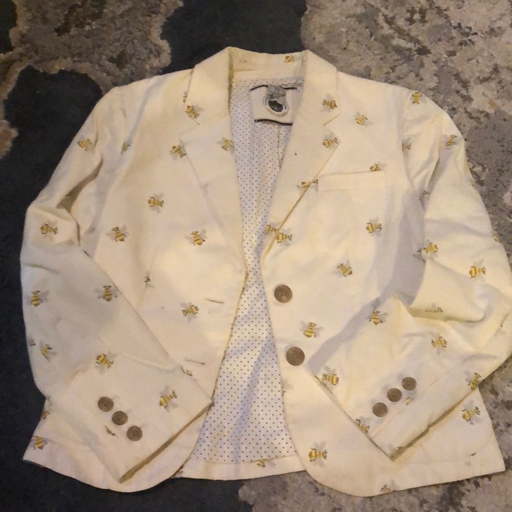 Anthropology Embroidered Bee jacket